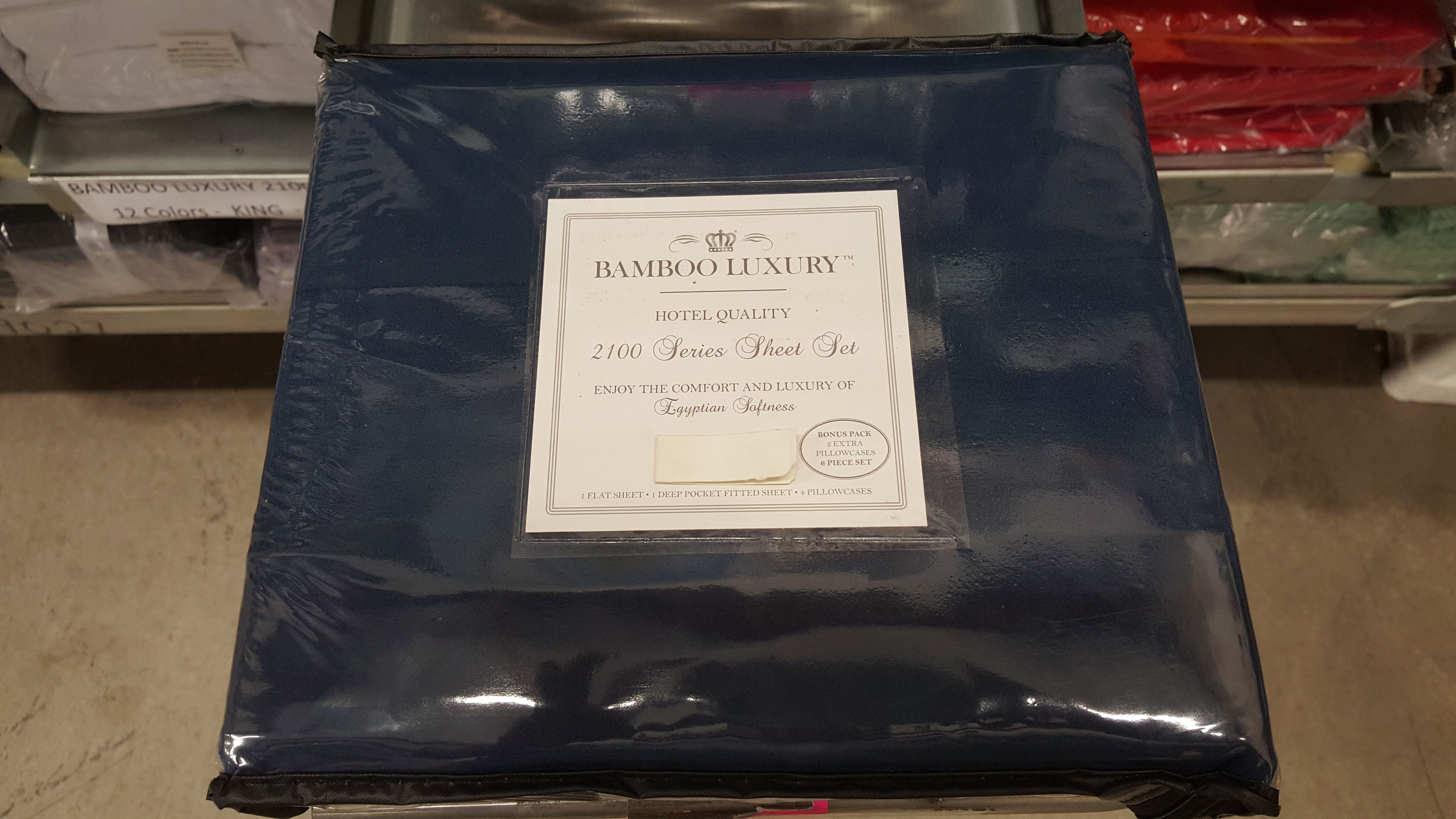 Bamboo Luxury 2100 Series Hotel Quality 6 Piece Sheet Set: King size in  Navy Blue Color
