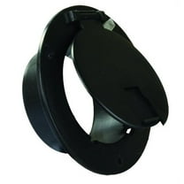 JR Products 541-3-A Round Electric Cable Hatch - 3-1/2" Cutout - Black