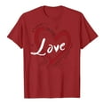 thumbnail image 6 of felwors Valentines Shirts for Women: Cute Love Heart Shirt Valentine T Shirt Red Short Sleeve Casual Hearts Tops(Red, M), 6 of 6