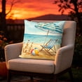 thumbnail image 5 of YiJuHui Ocean Beach Theme Throw Pillow Cover 45x45 Cm Summer Decorative Cushion Case For Sofa Bedroom Patio, High Definition Printing Soft Breathable Polyester Fabric, 5 of 5