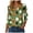 Green, variant on Women Henley Neck Half Sleeve Easter Egg Bunny Floral Print Casual Loose Fit Pullover Blouse Top Green for Size XL