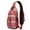 Red Christmas Geometric, variant on Sling Backpack,Red Christmas Deer and Tree Pattern Crossbody Bag with Water Bottle Holder,Waterproof Sling Bag for Men/Women with Chest Phone Holder for Hiking,Travel