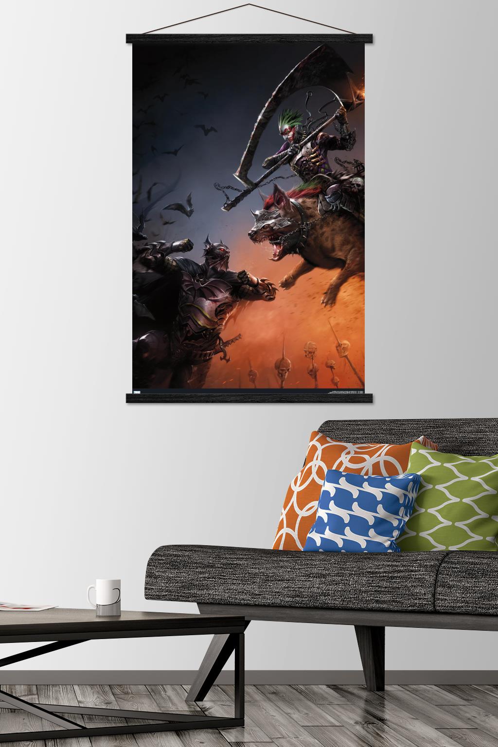 DC Comics The Batman Who Laughs - Fight Wall Poster with Wooden Magnetic Frame, 22.375" x 34"