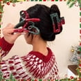 thumbnail image 5 of Yoyauz Christmas Hair Clip For Women, Christmas Tree Snowman Santa Claus Winter Strong Grip Clip, Suitable For Thick And Fine Hair Acrylic Hair Clip, 5 of 8