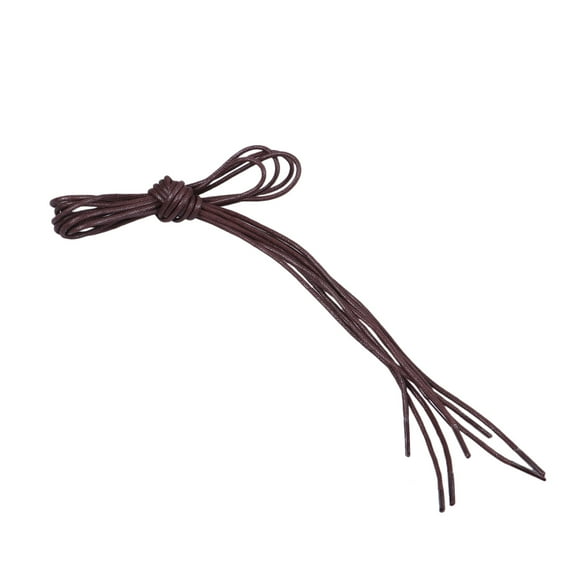LOLIPPYY 10 Pairs Dark Brown Round Thin Shoe Laces for Men and Fathers Replacement