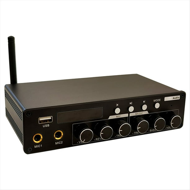 Amplificador de Potencia AS200 200W TPA3116D2 para Cine en Casa, Karaoke, Canto, KTV, Bluetooth, 2.0/5.0/5.1 Canales, Multiusos, Auxiliar.