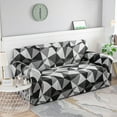 thumbnail image 4 of 1 2 3 4 Seater Printed Sofa Cover Couch Slipcover, Elastic Stretch Armchair / Loveseat / Couch Sectional Sofa Slipcover Furniture with 1 Pillowcase Protector Dog Pet, 4 of 11