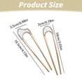 thumbnail image 3 of U-Shaped French Hair Pin for Women- Vintage Metal Hair Stick for Women, Classic Bun Chignon Hair Fork, Simple Solid Color Hair Accessory, Thick Long Hair Styling Tool, 3.94 in Length, 1PC, 3 of 9