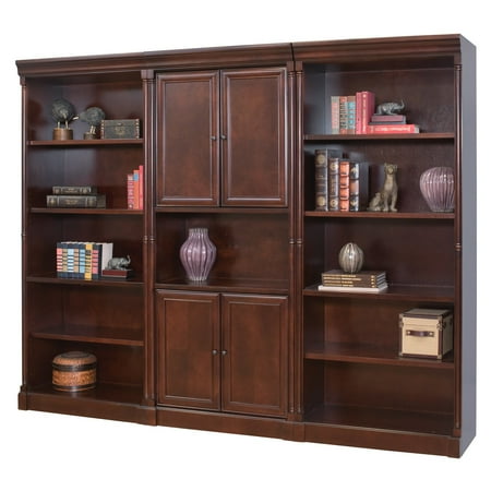 - Martin Furniture Mount View 4-Door Wall Bookcase - Cherry