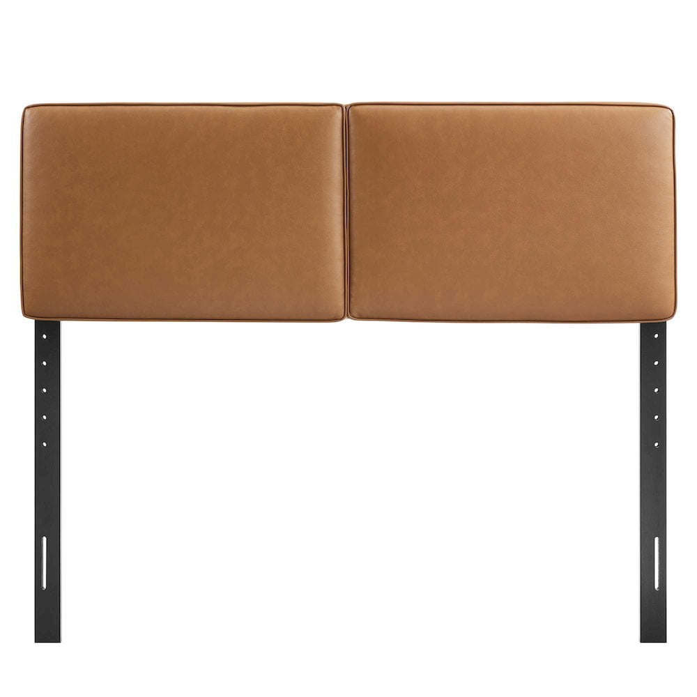 Lindee Vegan Leather Queen Headboard in Tan