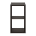 thumbnail image 4 of Organizador de almacenamiento Furinno Cubicle con parte trasera abierta, 2 cubos, roble oscuro, 4 of 8