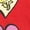 RED, variant on Peanuts - Love Heart Grid Short Sleeve Graphic T-Shirt
