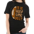 thumbnail image 3 of Is It Halftime Yet Graphic Design Short Sleeve Deluxe Jersey T-Shirt - Black 2XL, 3 of 4