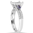thumbnail image 3 of Pompeii3 1CT Pave Diamond & Tanzanite Ring 10K White Gold, 3 of 5
