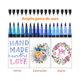 thumbnail image 4 of 144 Colores Plumones Doble Punta Pencil Marcadores A Base De Agua Belug Multicolor, 4 of 5