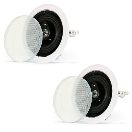 Theater Solutions CS4C In Ceiling 3-Way Speakers Surround Home Theater (Best In Ceiling Speakers For Home Theater)