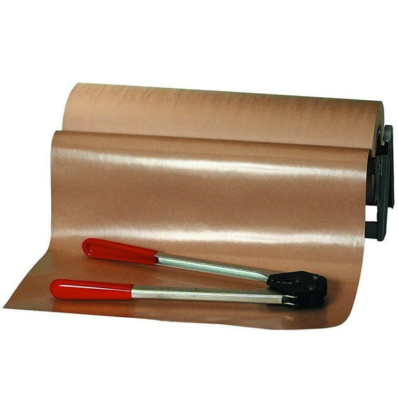 The Packaging Wholesalers Staples Poly Coated Kraft Paper Roll 50 lb. 18" x 600' (PKPPC1850)