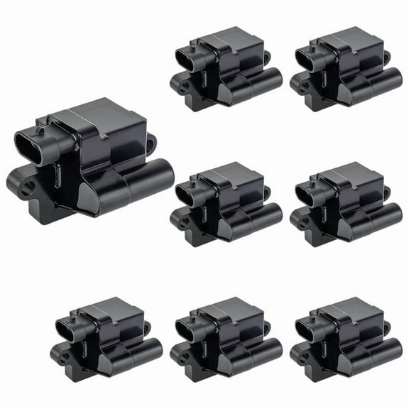 ISA Set of 8 Square D581 Ignition Coils Pack 4.8L 5.3L 6.0L For Chevy Avalanche Silverado Tahoe GMC Sierra Yukon 1500 2500 3500 Hummer H2 Cadillac Escalade V8 Replacement for UF271, C1208