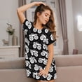 thumbnail image 3 of Naloa Cool Car Print Women Nightgowns,Womens Loungewear,Short Sleeve Sleepwear,Comfy Ladies Nightdress, 3 of 6