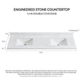 thumbnail image 5 of Jaen 73"W x 22"D Composite Stone Vanity Top in Grain White with Ceramic Sink, 5 of 10