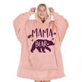 thumbnail image 1 of Manta con capucha Warmstorey Mama Bear rosa 185 x 120 cm, 1 of 6