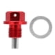 thumbnail image 5 of Tornillo magnético del perno de drenaje del cárter de aceite del motor del coche de aleación de aluminio rojo M12 * 1,25 Jadeshay A, 5 of 8