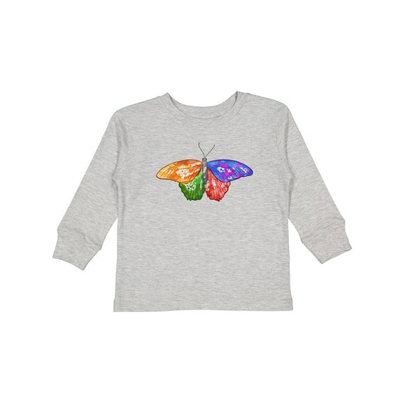 Inktastic Artistic Butterfly Boys or Girls Long Sleeve Toddler T-Shirt