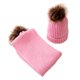 thumbnail image 1 of Niños pequeños Bebé Invierno Cálido Pom Bobble Sombrero Knit Beanie Bufanda Rosado, 1 of 9