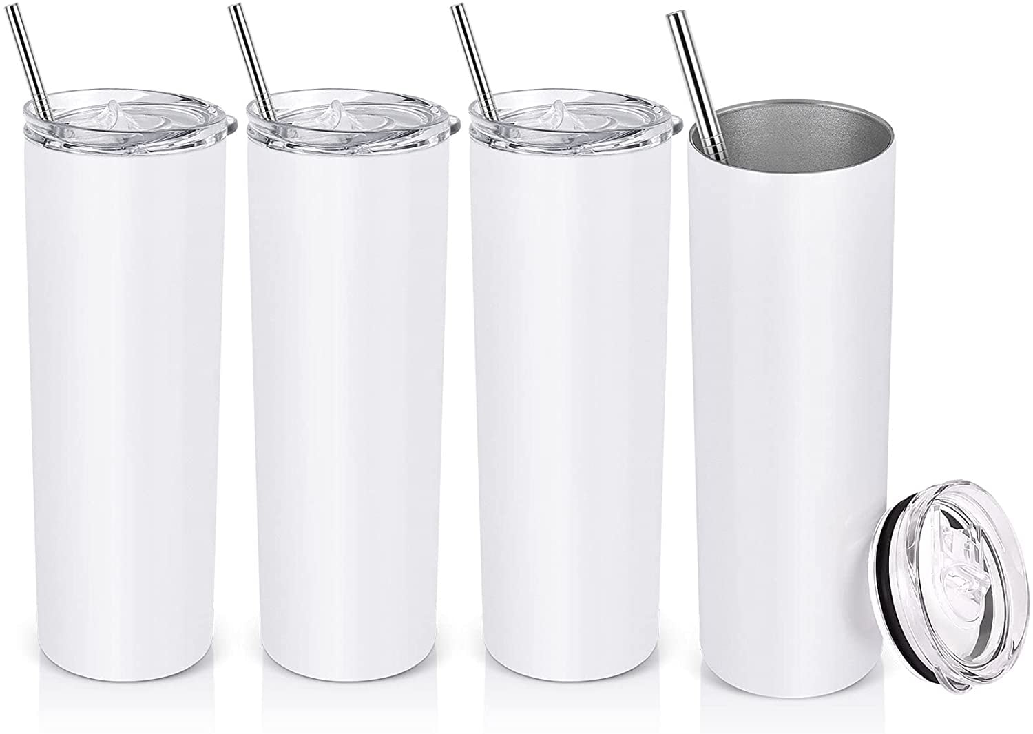 Maars Drinkware Double Wall Insulated Skinny Acrylic Tumblers with