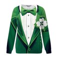 thumbnail image 5 of VBARHMQRT Chandails à Capuche Zippés pour Femmes Femmes T-Shirts de la Saint-Patrick Col Rond Chandail Vert Manches Raglan Chandail à Enfiler Hauts Amples Convenant aux Hauts Habillés, 5 of 5