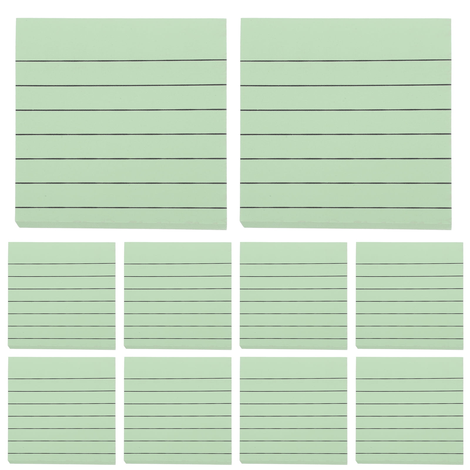 Milisten 20Pcs Sticky Memo Pads Green Portable Writing Paper for Students Office and Teachers
