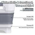 thumbnail image 5 of Collapsible Dish Basin with Drain Plug, 9L(2.4Gal) Capacity, Space Saving Portable Sink for Baby bottle, Kitchen, Camping& RV, Gray, 5 of 7