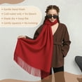 thumbnail image 5 of Women's Scarf Shawls and Wraps for Women Evening Dress Wedding Shawls for Bridesmaids for Bridesmaid Gifts Winter Scarves Scarves Red, 5 of 6