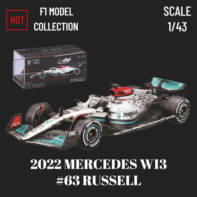 Bburago-nuevo modelo de coche F1 2022 con casco, escala Red Bull Racing RB18, Mercedes Ferrari, Mclaren, Alfa Romeo, juguete de Fórmula 1 Fivean unisex