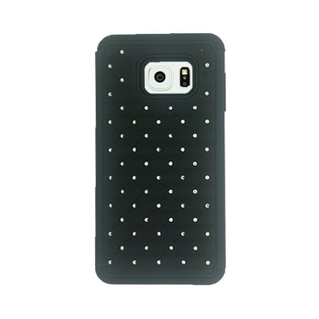 Phone Case for Samsung S-6 Edge Plus, Studded Rhinestone Diamond Bling Cover Case + Screen Protector