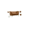 thumbnail image 2 of Meridian Furniture Margo Saddle Velvet Loveseat, 2 of 7