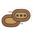 thumbnail image 5 of VHC Brands Potomac Jute Placemat Stencil Stars Burgundy Oval Textured Set of 6 12x18, 5 of 7