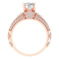 thumbnail image 4 of 1.99 ct Brilliant Round Cut Moissanite 14k Rose Gold Solitaire with Accents Engagement Bridal Wedding Ring Band Set size 9.25, 4 of 7