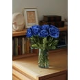 thumbnail image 5 of Muchenggift Artificial Silk Blue Rose Wedding Bouquet (12 Count), 5 of 5