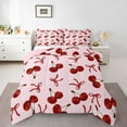 thumbnail image 2 of Erosebridal Dreamy Cherry Bedding Twin Comforter Set, Cartoon Bow Down Comforter, Princess Style Decor, Microfiber 2 Pieces, 2 of 8