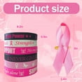 thumbnail image 4 of Breast Cancer Awareness Accessories,Breast Cancer Bracelets,Pink Ribbon Pins,Breast Cancer Tattoo Stickers Breast Cancer Gifts Silicone Wristbands Party Favors Party Supplies Gifts for Women Girls, 4 of 6