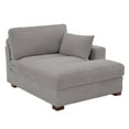 thumbnail image 3 of DREAMSIDEA Oversized Chaise Lounge for Living Room Modern Corduroy Sofa with Left Armrest Indoor Lounge Chair,Light Grey, 3 of 9