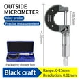 thumbnail image 2 of 0-25MM Caliper Outside Micrometer Machinist Measuring Tool 0.01mm Accuracy Precision Metal Gauge Vernier Calipers ,Accurate Measurement, 2 of 7