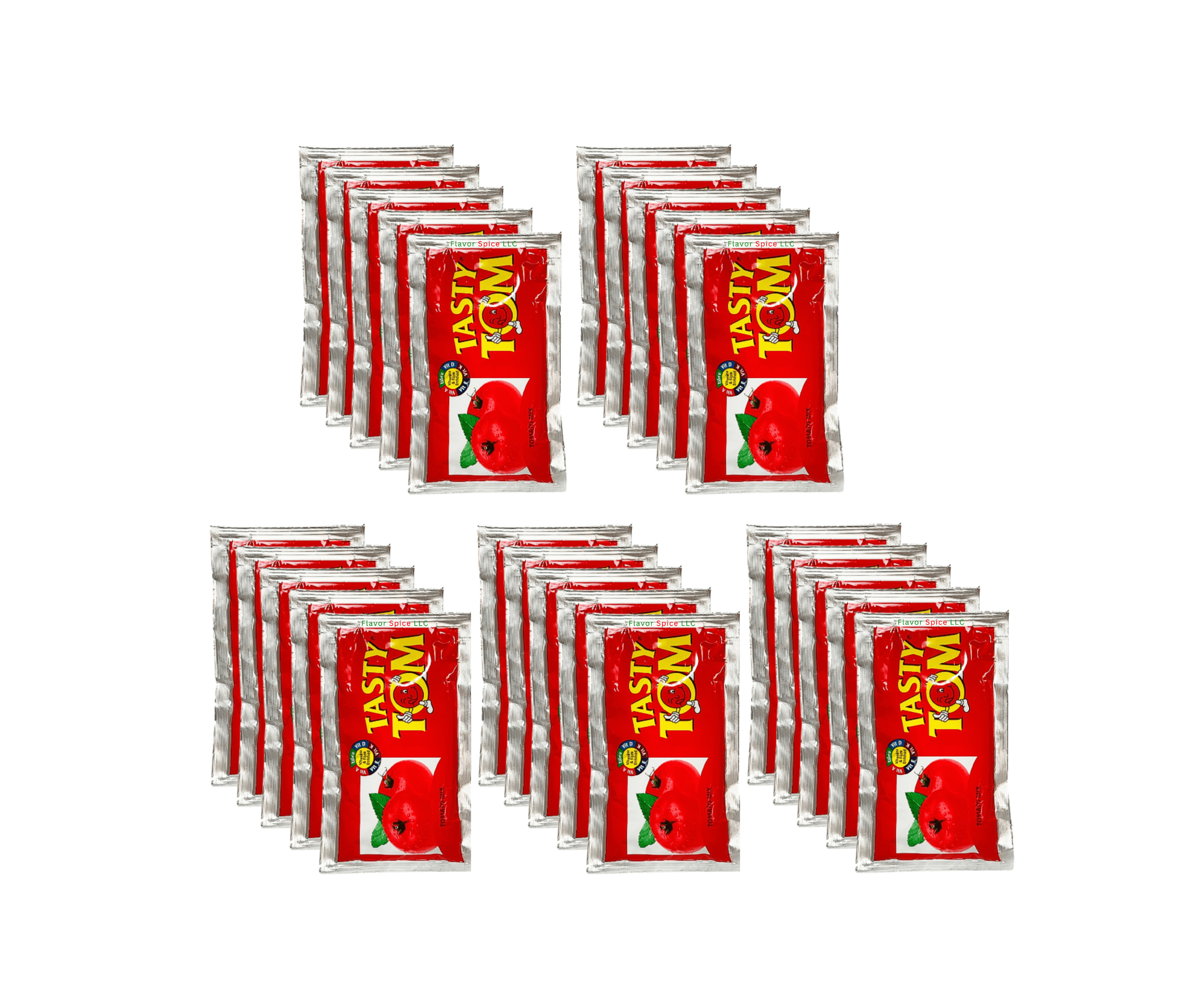 Tasty Tom Tomato Paste (5 ROLLS (PACK OF 25)