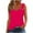 Watermelon Red, variant on Diufon Women's Tank Tops Casual Sleeveless V Neck Loose Shirts Summer Solid Color Basic Tees Blouse