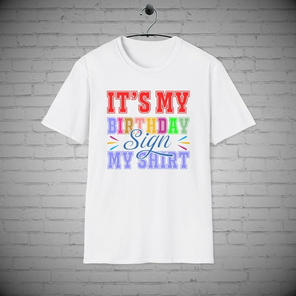 Birthday Signature TShirts, Personalized Bday, Autograph Tee, Keepsake Gift