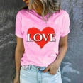 thumbnail image 4 of Amzcrzy Hauts pour Femmes Hauts d'Été pour Femmes T-shirt Imprimé pour Amoureuse des Femmes Col Rond Manches Courtes Hauts T-Shirts pour Femmes Manches Courtes Hauts pour Femme Sortie Hauts pour Femmes Tendance, 4 of 5