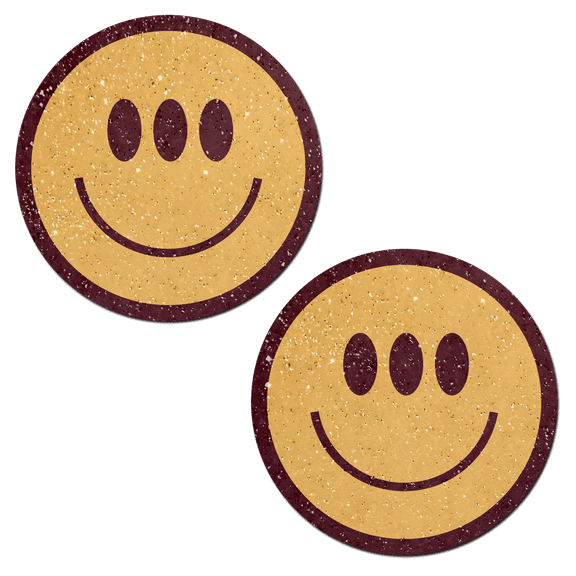 Trippy Smiley Face Pasties Three Eyed Yellow Breast Covers by Pastease