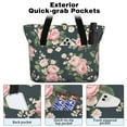 thumbnail image 2 of Tote Bag for Women - Pioneer Flower Shoulder Bag - Large Utility Work Duffle Bag with Zipper Handbag for Travel, Work, Sprots, 2 of 5