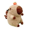 thumbnail image 2 of amagogo Plush Capybara Backpack Funny Casual Lightweight Fashion Stuffed Animal Backpack Khaki, 2 of 9